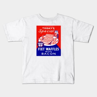 Vintage Waffles and Bacon Kids T-Shirt